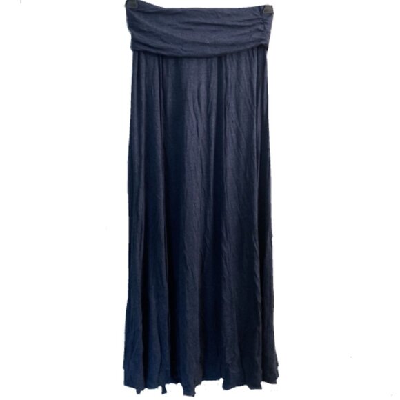 Max Studio Sophie Fold-over Stretch Jersey Maxi Skirt - Picture 7 of 9